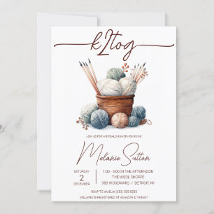 k2tog, Breien, Mand van garen Vrijgezellenfeest Kaart