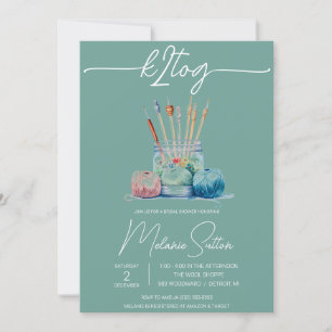 k2tog, Breien, Potje van garen Vrijgezellenfeest Kaart