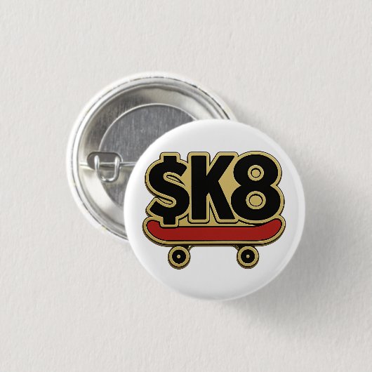 $K8 RONDE BUTTON 3,2 CM (Voorkant /achterkant)