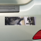 K9 aan boord bumpersticker (Op auto)