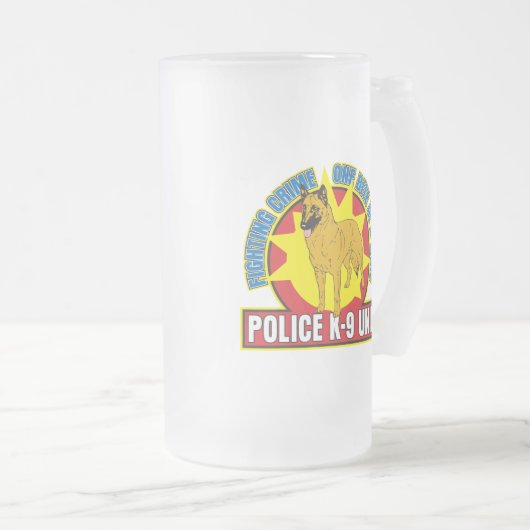 K9 Belgisch Malinois Bite Matglas Bierpul (Voorkant rechts)