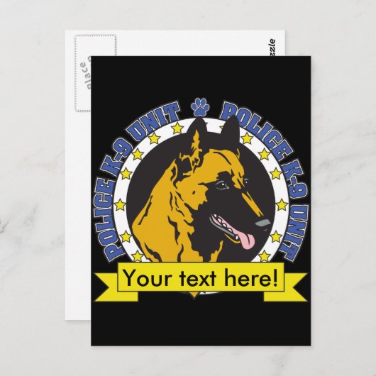 K9 Belgische Malinois Briefkaart (Voorkant / Achterkant)