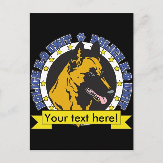 K9 Belgische Malinois Briefkaart (Voorkant)