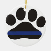 K9 Blauwe lijn Keramisch Ornament (Voorkant)