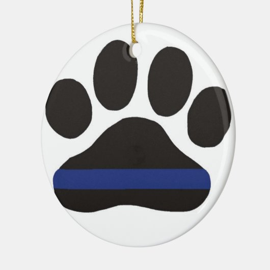 K9 Blauwe lijn Keramisch Ornament (Links)