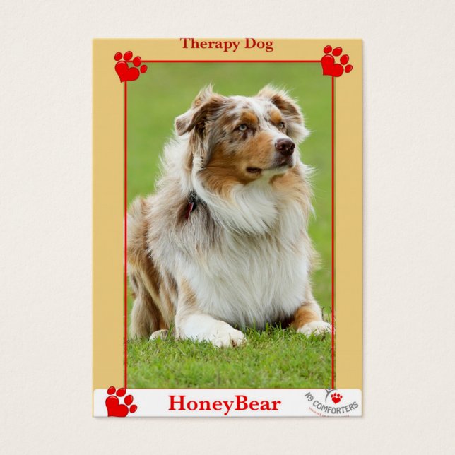 K9 dekbedden therapie hond visitekaartje (Voorkant)