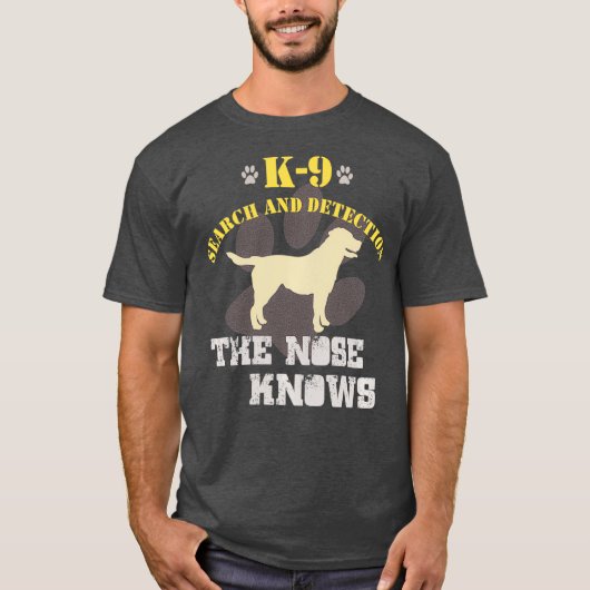 K9 Detectie Dog Labrador Retriever Sniffer Lab T-shirt (Voorkant)