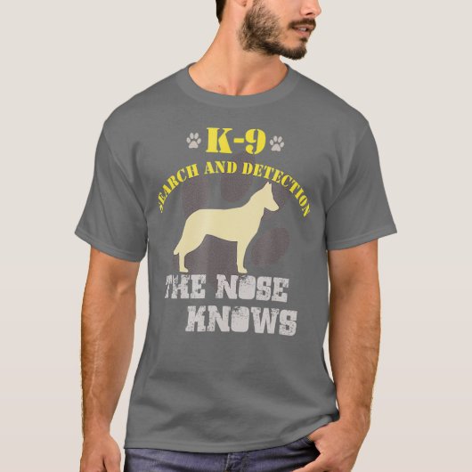 K9 Detection    DogBelgium Malinois Shepherd T-shirt (Voorkant)