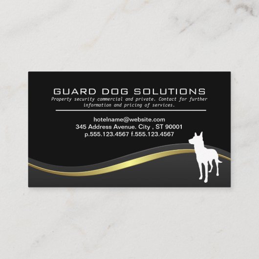 K9 | dierenopleiding | golf-Abstracte achtergrond Visitekaartje (Achterkant)