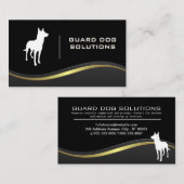 K9 | dierenopleiding | golf-Abstracte achtergrond Visitekaartje (Voorkant / Achterkant)