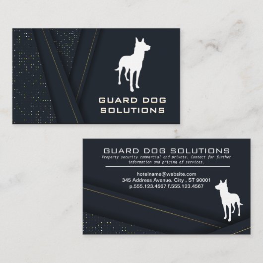 K9 | dierenopleiding | Wave Abstracte achtergrond  Visitekaartje (Voorkant / Achterkant)