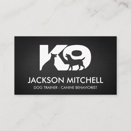 K9 Dog Trainer - Canine Behaviorist Visitekaartje (Voorkant)