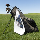 K9 Duitse politie van Shepherd doet dug in blauwe  Golfhanddoek (Groen)