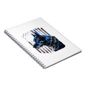 K9 Duitse politie van Shepherd doet dug in blauwe  Notitieboek (Rechterzijde)