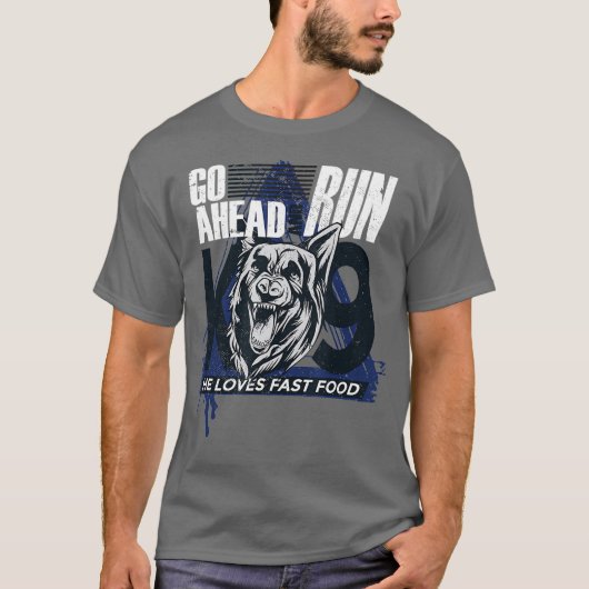 K9 Duitse politiehond Shepherd T-shirt (Voorkant)