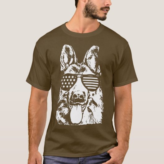 K9 Duitse politieman Shepherd Dog T-shirt (Voorkant)