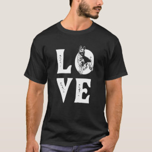 K9 Eenheid Belgische Malinois Love Pd Police Train T-shirt