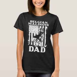 K9 Eenheid Belgische Malinois Pap Vlag PD Politie T-shirt