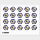 K9 Eenheid Cartoon German Shepherd Ronde Sticker (Vel)