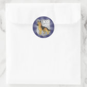 K9 Eenheid Cartoon German Shepherd Ronde Sticker (Tas)