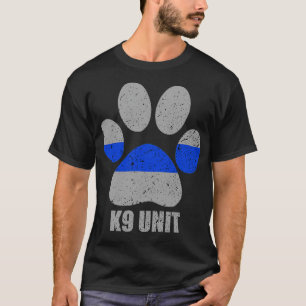 K9 Eenheid Dun blauwe lijn T-shirt