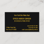 K9 Eenheid Dunne Blauwe Lijn Politiehond Visitekaartje (Achterkant)