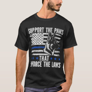K9-eenheid handhaver van de wet politiehondhanteer t-shirt