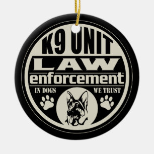 K9 eenheid in honden We vertrouwen Keramisch Ornament