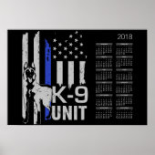 K9 Eenheid - Malinois Agenda 2018 Poster (Voorkant)