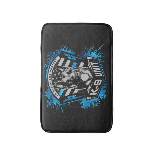 K9 Eenheid - Malinois - Belgisch herder Badmat (Voorkant Verticaal)