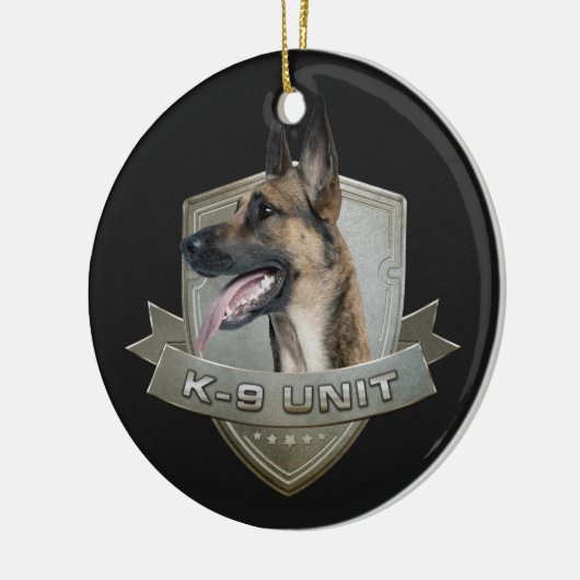 K9 Eenheid - Malinois - Belgisch herder Keramisch Ornament (Links)