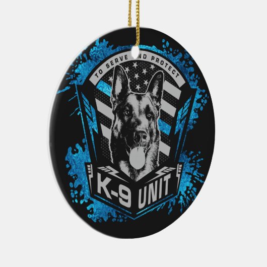 K9 Eenheid - Malinois - Belgisch herder Keramisch Ornament (Rechts)