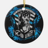 K9 Eenheid - Malinois - Belgisch herder Keramisch Ornament (Voorkant)