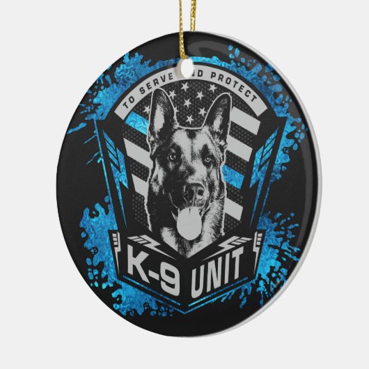 K9 Eenheid - Malinois - Belgisch herder Keramisch Ornament (Links)