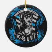K9 Eenheid - Malinois - Belgisch herder Keramisch Ornament (Achterkant)