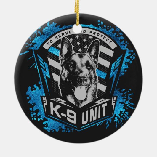 K9 Eenheid - Malinois - Belgisch herder Keramisch Ornament (Achterkant)