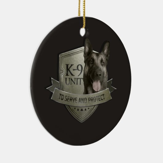 K9 Eenheid - Malinois - Belgisch herder Keramisch Ornament (Rechts)