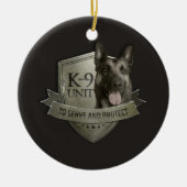 K9 Eenheid - Malinois - Belgisch herder Keramisch Ornament (Voorkant)