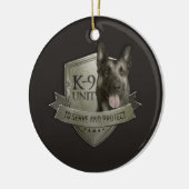 K9 Eenheid - Malinois - Belgisch herder Keramisch Ornament (Links)