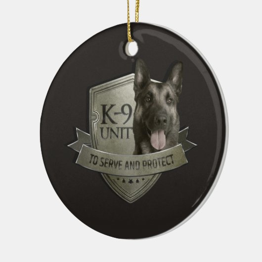 K9 Eenheid - Malinois - Belgisch herder Keramisch Ornament (Links)