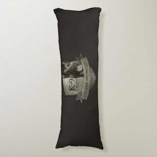 K9 Eenheid - Malinois - Belgisch herder Lichaamskussen (Voorkant Verticaal)