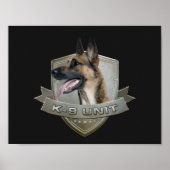 K9 Eenheid - Malinois - Belgisch herder Poster (Voorkant)
