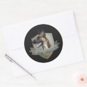 K9 Eenheid - Malinois - Belgisch herder Ronde Sticker (Envelop)