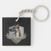 K9 Eenheid - Malinois - Belgisch herder Sleutelhanger (Achterkant)