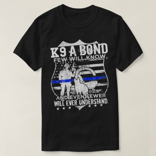 K9 Eenheid Politie Dog Wetshandhaving 3 T-shirt (Design voorkant)