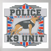 K9 Eenheid Politie Duitse herder Poster (Voorkant)