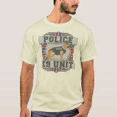 K9 Eenheid Politie Duitse herder T-shirt (Voorkant)
