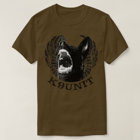 K9 Eenheid Politiedienst Malinois (4) T-shirt (Design voorkant)