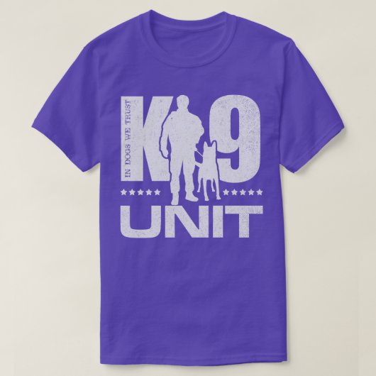 K9 Eenheid Politiedienst Malinois (8) T-shirt (Design voorkant)