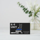 K9 Eenheid Rechtshandhaving Dunne Blauwe Lijn Poli Visitekaartje (Staand voorkant)